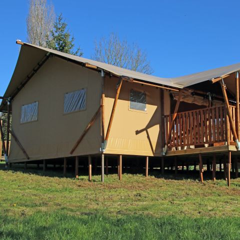 TENTE TOILE ET BOIS 5 personnes - Lodge Privilège Nature - 2 chambres