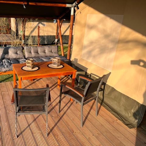 TENTE TOILE ET BOIS 4 personnes - Camping 'de Val' - Tente Safari 4 personnes