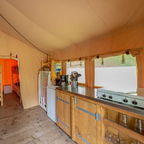 TENTE TOILE ET BOIS 6 personnes - Parc de vacances Herperduin - Tente Safari 6 personnes