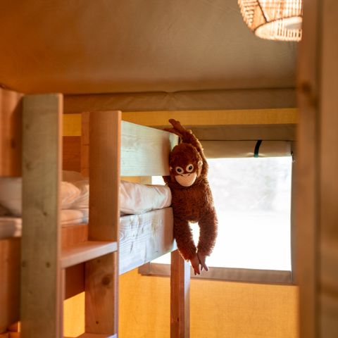 Tente en toile et en bois 6 personnes - Forest Lodge avec sanitaires