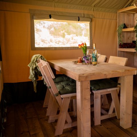 TENTE TOILE ET BOIS 4 personnes - Forest Lodge avec sanitaires