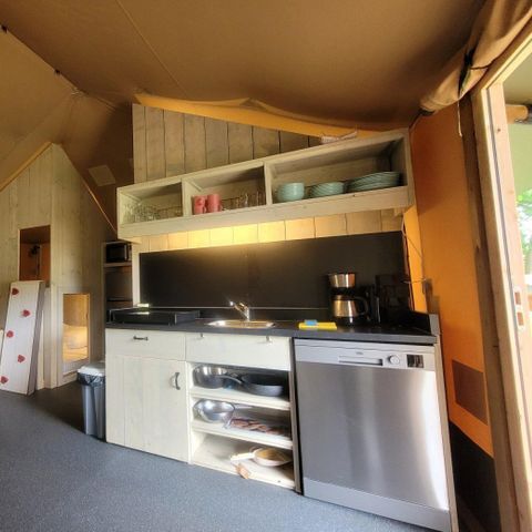 Tente en toile et en bois 7 personnes - Tente safari « Aap »