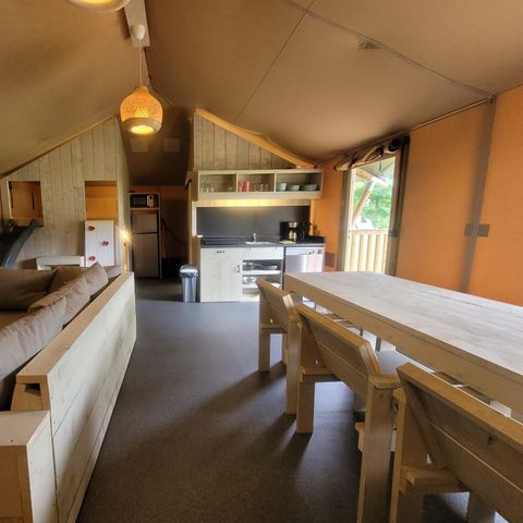 Tente en toile et en bois 7 personnes - Tente safari « Aap »