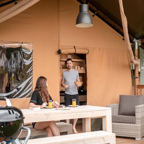 TENTE TOILE ET BOIS 6 personnes - Tente de camping