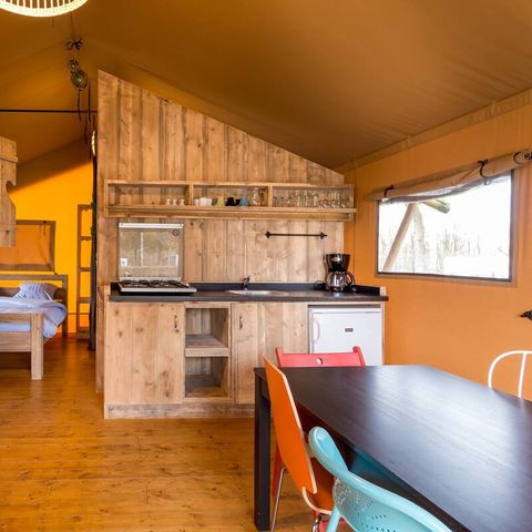 Tente en toile et en bois 7 personnes - Tente safari