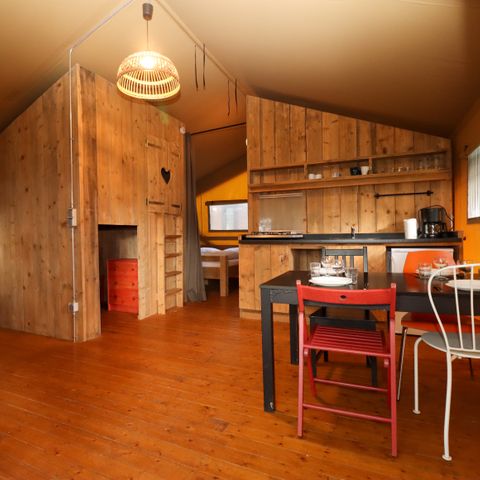 Tente en toile et en bois 7 personnes - Tente safari