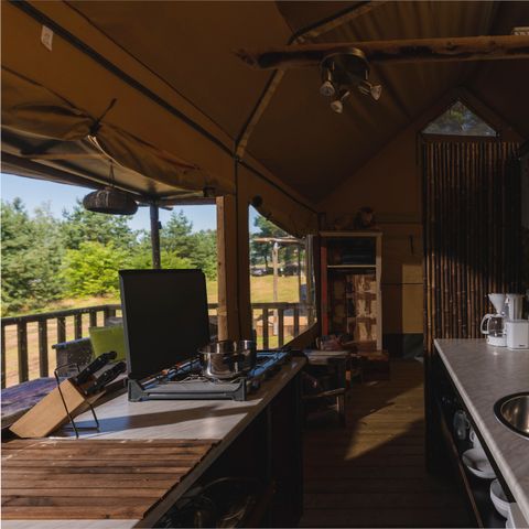 TENTE TOILE ET BOIS 5 personnes - Tente de camping