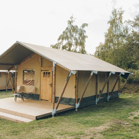 Tente en toile et en bois 2 personnes - Glamfield Lodge