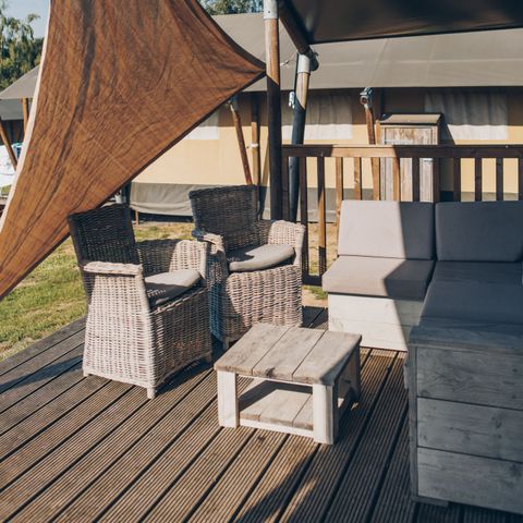 Tente en toile et en bois 6 personnes - Glamfield Lodge I