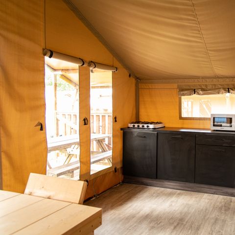 Tente en toile et en bois 5 personnes - Tente safari