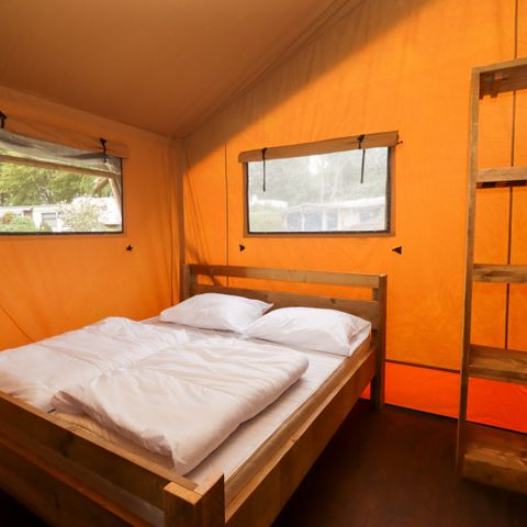 Tente en toile et en bois 8 personnes - Camping Liefrange - Tente Safari