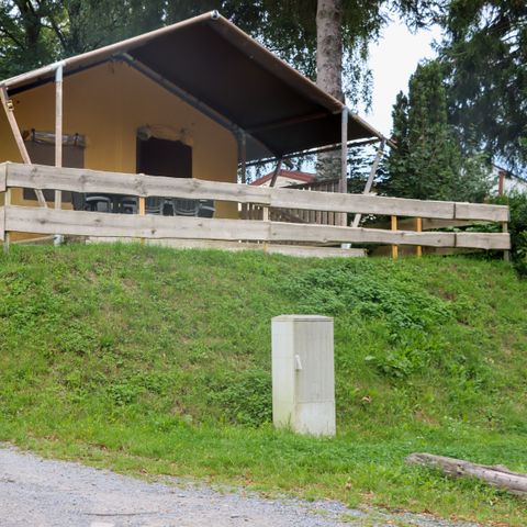 Tente en toile et en bois 8 personnes - Camping Liefrange - Tente Safari