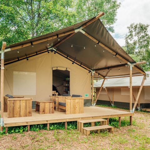 Tente en toile et en bois 4 personnes - Confort