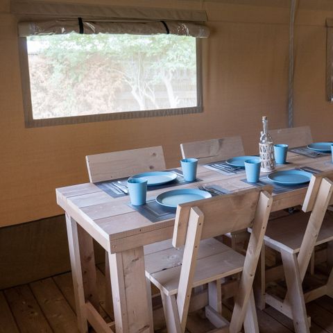 Tente en toile et en bois 6 personnes