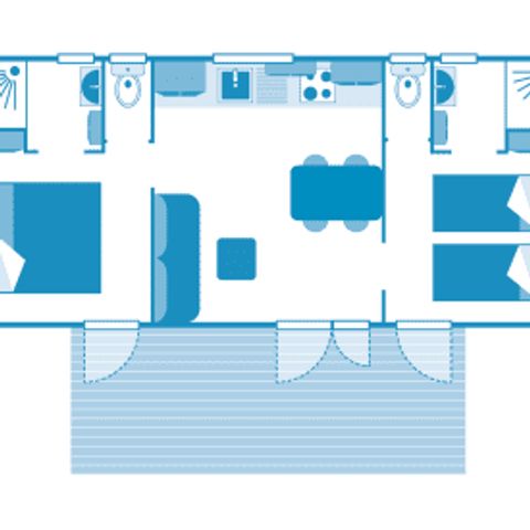 BUNGALOW 4 personnes - Cottage Cocoon 4p 2ch 2Sdb Clim Premium