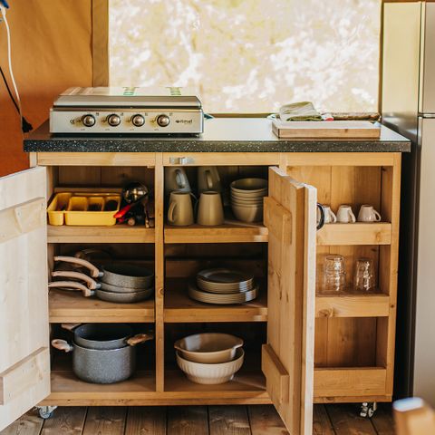 TENTE TOILE ET BOIS 6 personnes - Vallée