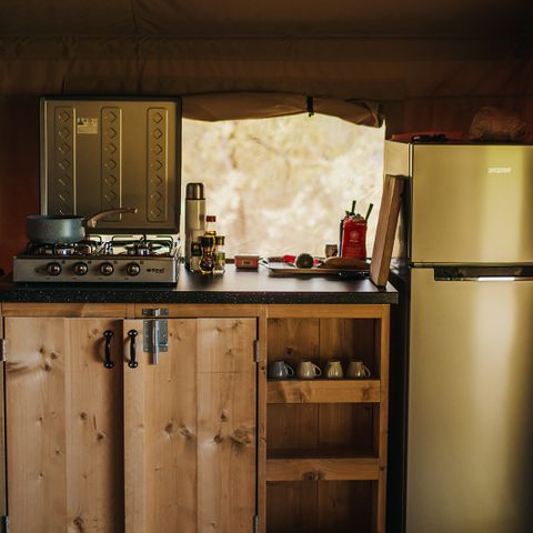 TENTE TOILE ET BOIS 6 personnes - Jardin