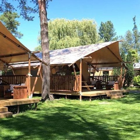 Tente en toile et en bois 6 personnes - Safari Lodge B