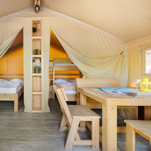 TENTE TOILE ET BOIS 5 personnes - Cikat - Safari tent Lodge (5P)