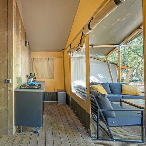TENTE TOILE ET BOIS 5 personnes - Cikat - Safari tent Lodge (6P)