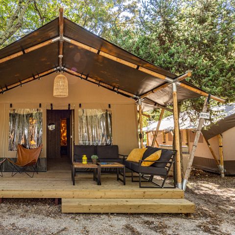 TENTE TOILE ET BOIS 5 personnes - Cikat - Safari tent Lodge (6P)