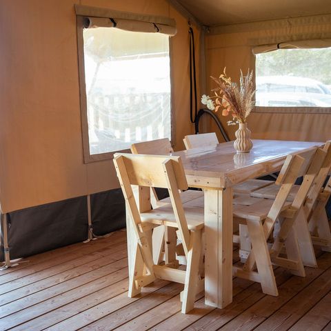 TENTE TOILE ET BOIS 5 personnes