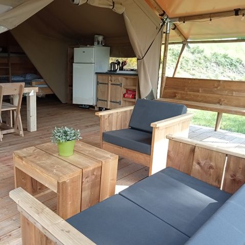 Tente en toile et en bois 5 personnes