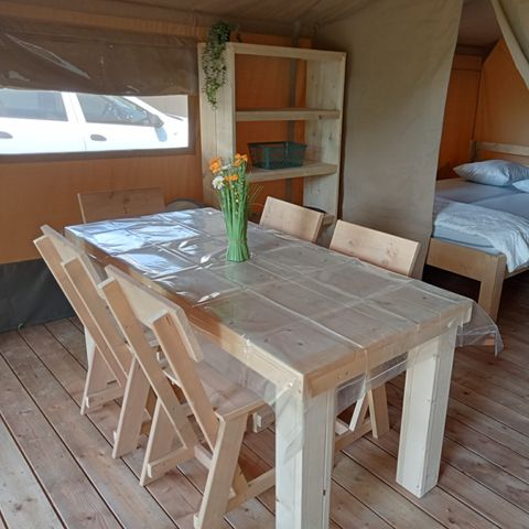 Tente en toile et en bois 5 personnes