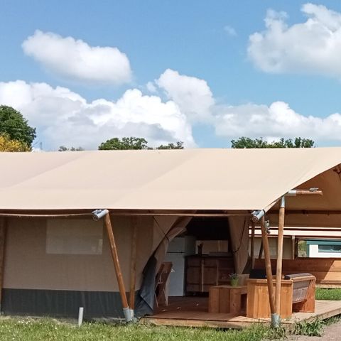 Tente en toile et en bois 5 personnes