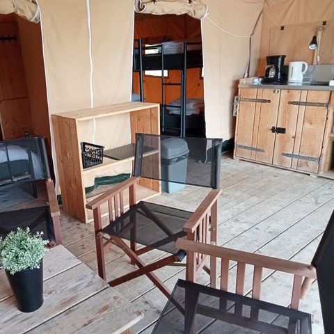 Tente en toile et en bois 6 personnes