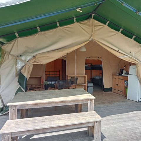 Tente en toile et en bois 6 personnes