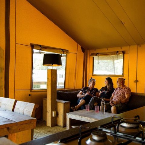 Tente en toile et en bois 6 personnes - Tente de camping
