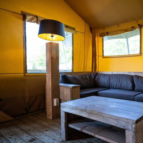Tente en toile et en bois 6 personnes - Tente de camping