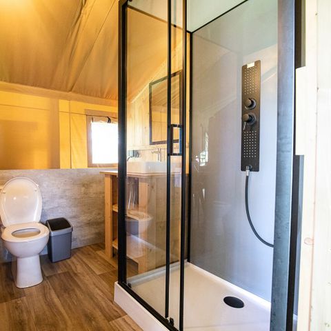 TENTE TOILE ET BOIS 4 personnes - Tente Safari I 4 personnes I Salle de bain privée