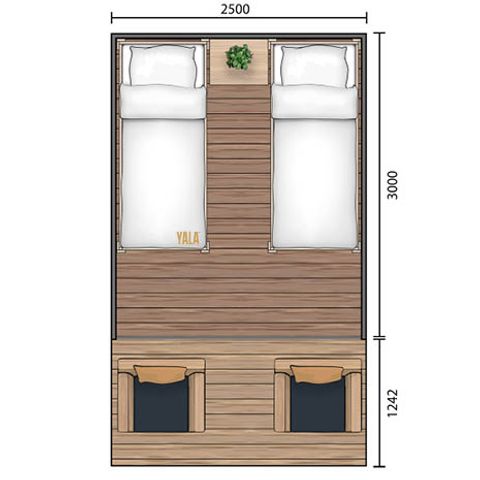 TENTE TOILE ET BOIS 2 personnes - Tente Safari I 2 pax