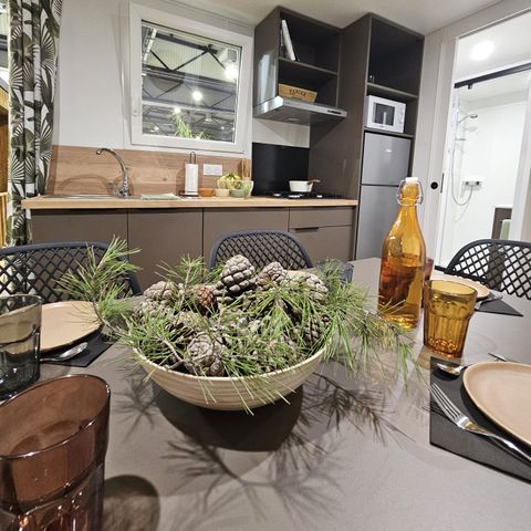 BUNGALOW 4 personnes - Mobilhome premium AVEC VUE et climatisation 2 chambres 4 personnes