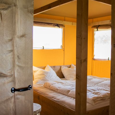 Tente en toile et en bois 6 personnes - Tente Safari de luxe