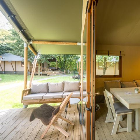 TENTE TOILE ET BOIS 5 personnes - Tente Glamping familiale