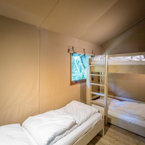 Tente en toile et en bois 5 personnes - Tente Glamping familiale