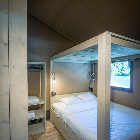 Tente en toile et en bois 5 personnes - Tente Glamping familiale