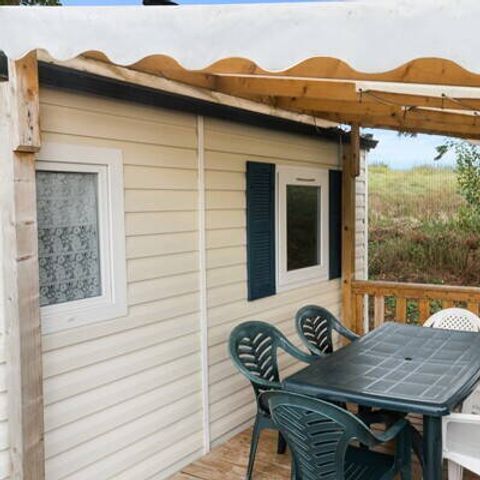 BUNGALOW 5 personnes - Comfort | 3 Chambres | Capacité 5 personnes | Terrasse surélevée | 1 Salle de bain | Climatisation