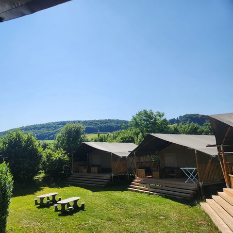 Tente en toile et en bois 6 personnes