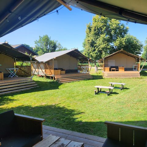 Tente en toile et en bois 6 personnes