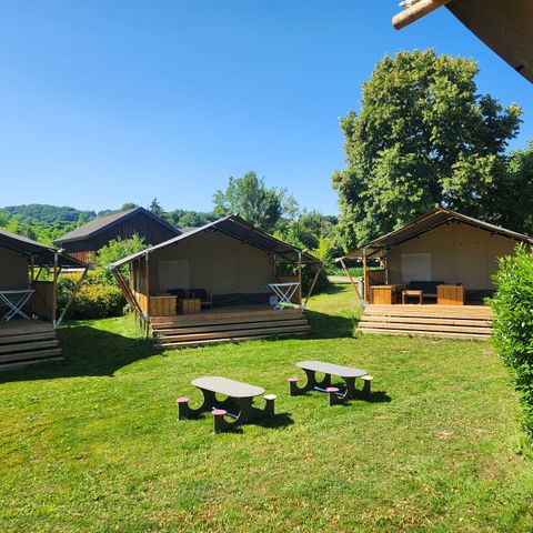 Tente en toile et en bois 6 personnes