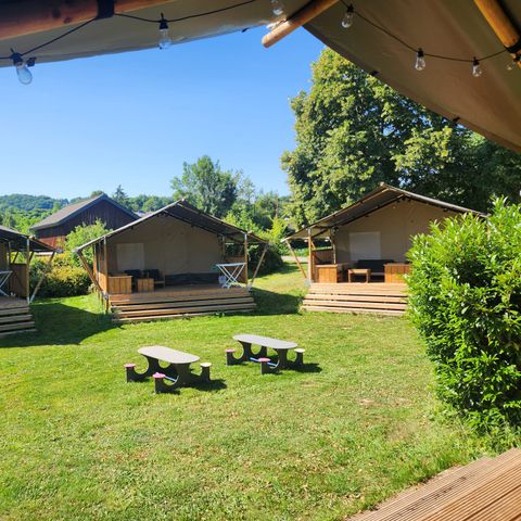 Tente en toile et en bois 6 personnes