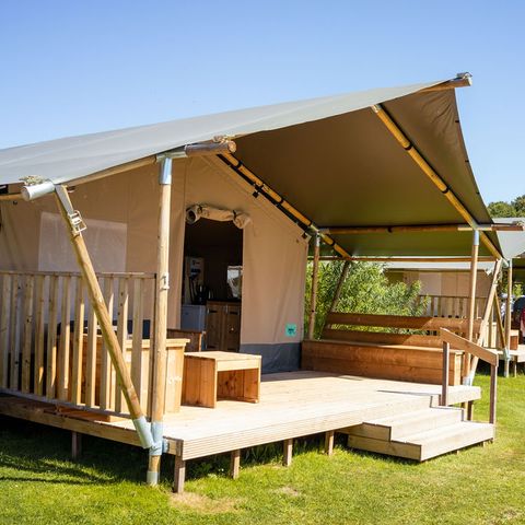 Tente en toile et en bois 8 personnes