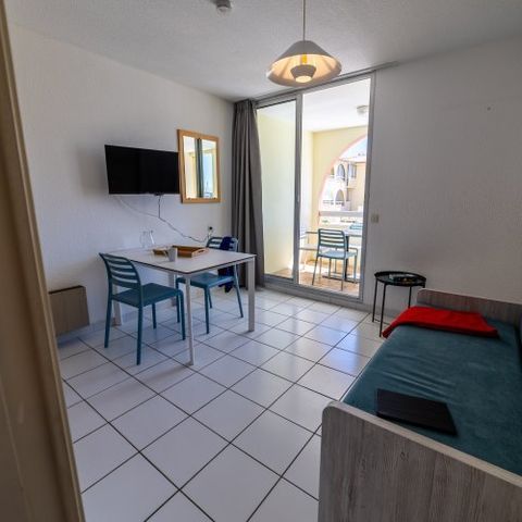 APPARTEMENT 3 personnes - "Vue Port" 1 Pièce - Accueil lit bébé impossible