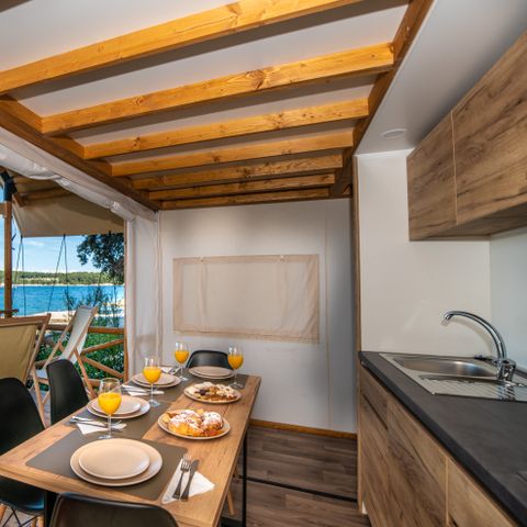 TENTE 4 personnes - Tente loft glamping safari à deux chambres - vue sur la mer