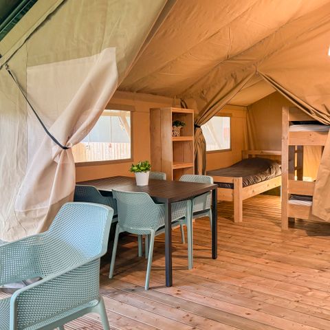 Tente en toile et en bois 5 personnes