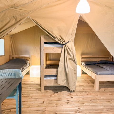 Tente en toile et en bois 5 personnes